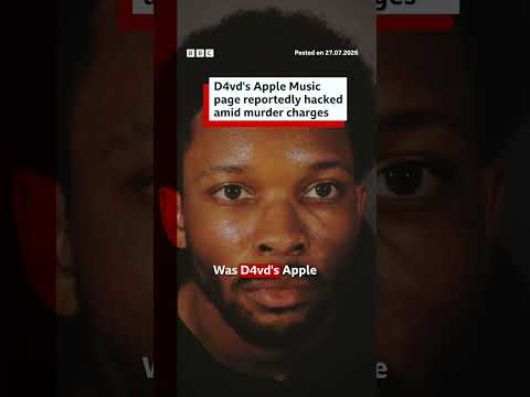D4vd’s Apple Music page reportedly hacked amid murder charges. #BBCNews