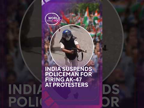 India suspends policeman for firing AK-47 at ‘cockroach’ protesters #India #AK47 #Protest #Cockroach