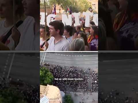 Residents of Mallorca protest mass tourism