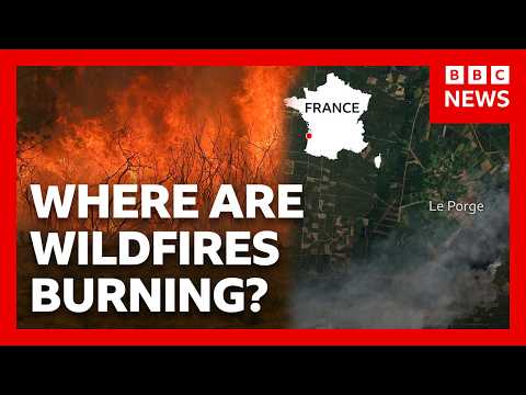Where are the wildfires in France and Spain – and is it safe to travel? | BBC News