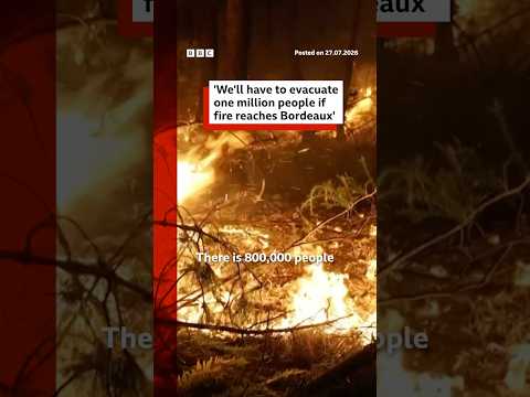Mayor warns of possible Bordeaux evacuation due to ongoing wildfires. #France #Wildfires #BBCNews