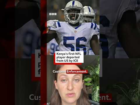 Former NFL player deported US Immigration and Customs Enforcement. #BBCNews