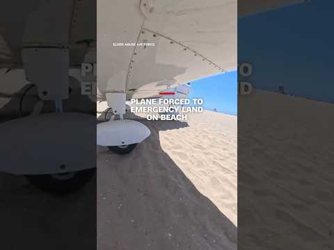 Plane forced to emergency land on beach