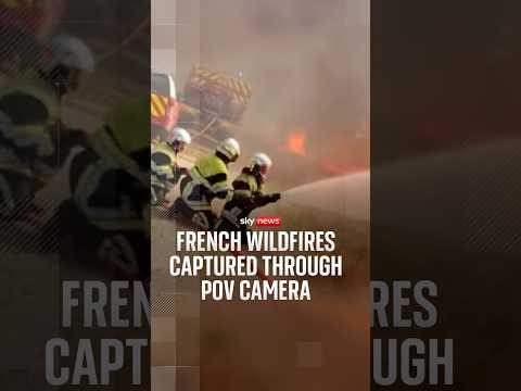 Severity of French wildfires captured through POV camera
