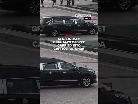 Sen. Lindsey Graham’s casket carried into Capitol Rotunda