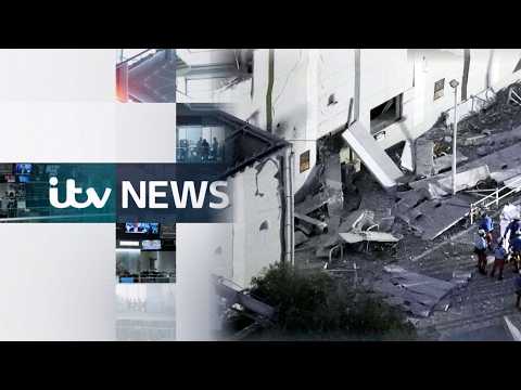 Multiple people trapped in shopping centre as major earthquake hits Japan – Watch ITV Evening News