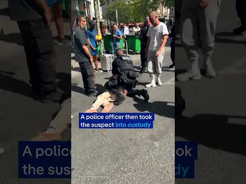Police detaines a man for stabbing three women at a busy intersection in Paris | DW News