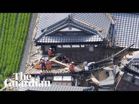 ‘There are people waiting to be rescued’: race under way to find Japan quake survivors
