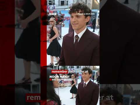 Tom Holland on acting like strangers with Zendaya. #SpiderMan #BBCNews