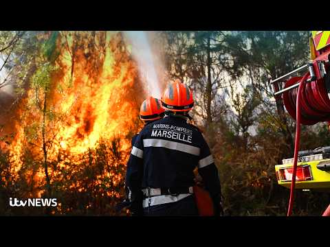 Thousands of firefighters tackle European wildfires in blistering heat in ‘David v Goliath’ battle