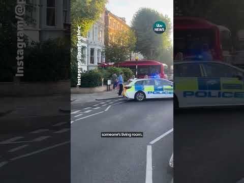 A bus collided with a residential building on St Quintin Avenue in Notting Hill