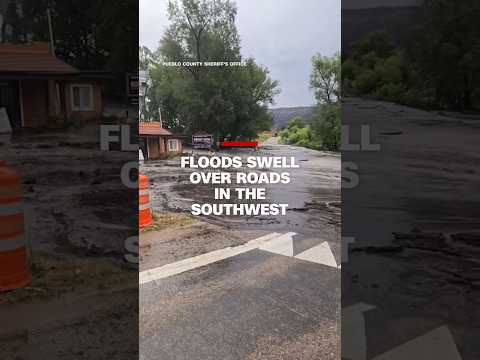 Floods swell over roads in the Southwest