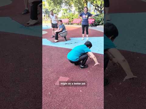 Seniors practice parkour in Singapore