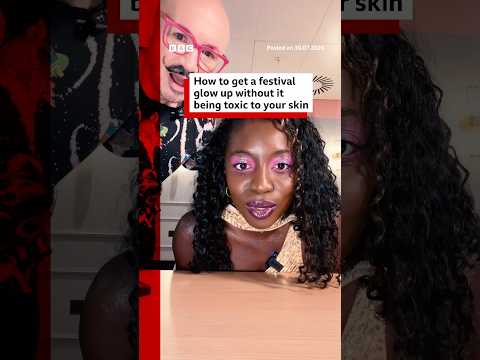 How to do neon festival make-up without it being toxic to your skin. #MUA #Festival #BBCNews