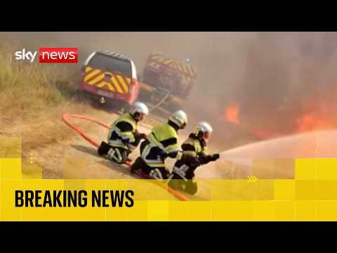 Wildfires continue to burn in France