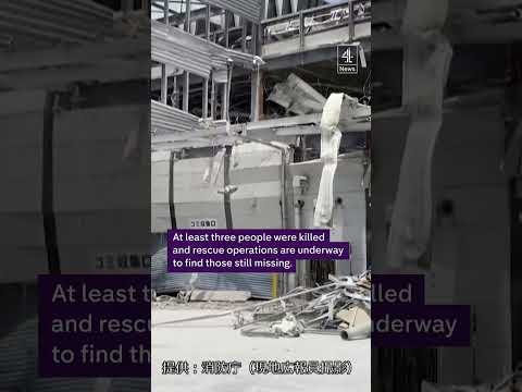 Dashcam catches moment mall explodes after earthquake in Japan