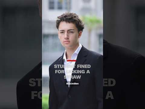 Student fined for licking a straw