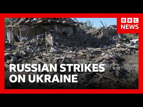 Three children among eight dead in Russian strikes on Ukraine, officials say | BBC News