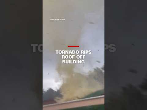 Tornado rips roof off building