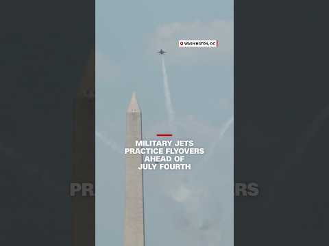 Military jets practice flyovers ahead of July fourth