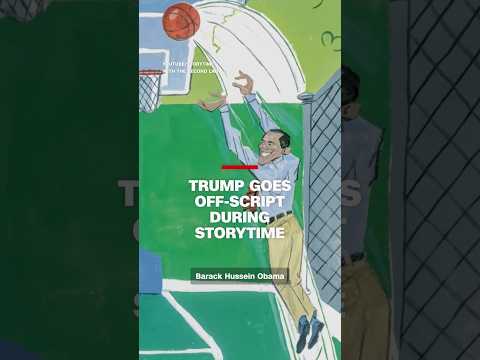 Trump goes off-script during storytime