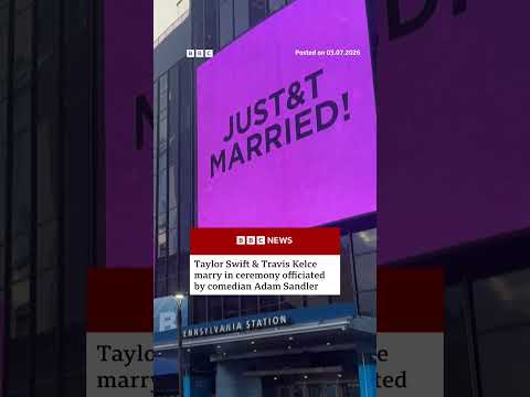 Taylor Swift and Travis Kelce wed at New York’s Madison Square Garden, rep confirms. #BBCNews