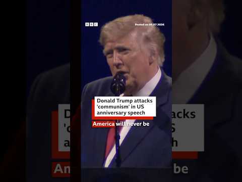 Donald Trump attacks ‘communism’ in US anniversary speech. #DonaldTrump #BBCNews