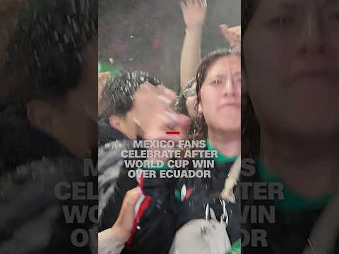 Mexico fans celebrate after World Cup win over Ecuador