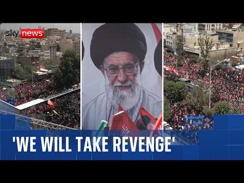 Tehran gripped by anger and grief at funeral for former supreme leader Ali Khamenei