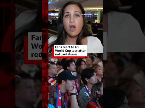 Fans react to US World Cup loss against Belgium after red card drama. #WorldCup #BBCNews