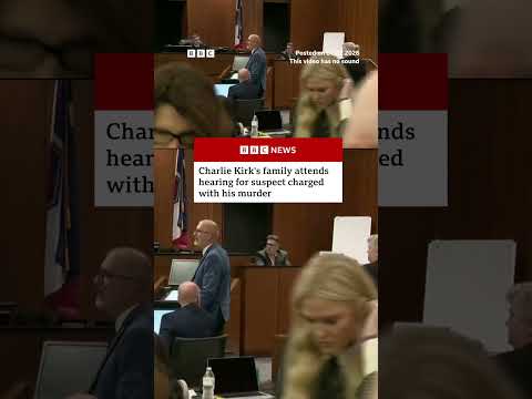 Family of Charlie Kirk attend a court hearing for the suspect charged with his murder. #BBCNews