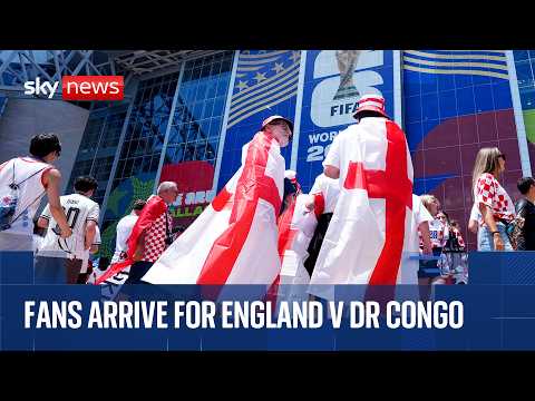 England fans gather in Atlanta ahead of World Cup clash with DR Congo