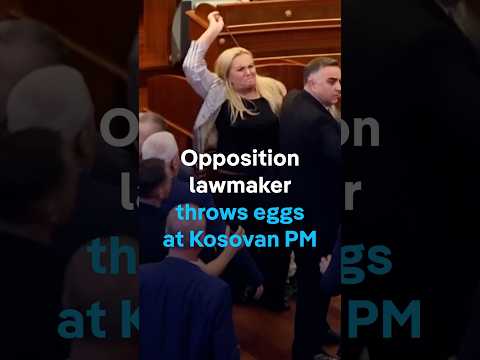 Opposition lawmaker throws eggs at Kosovo’s acting PM Albin Kurti | DW News