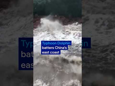 Typhoon Dolphin slams China’s east coast, forcing mass evacuations