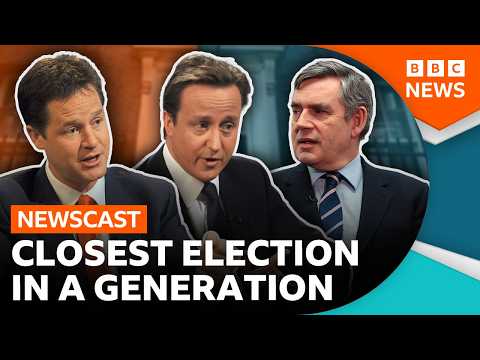The 2010 UK Election Old Newscast: Brown vs Cameron vs Clegg | BBC Newscast