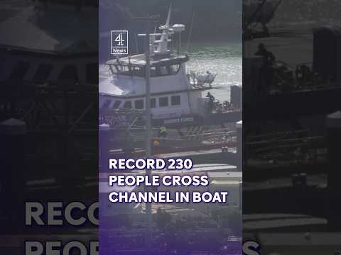 Record 230 people cross English Channel in small boat