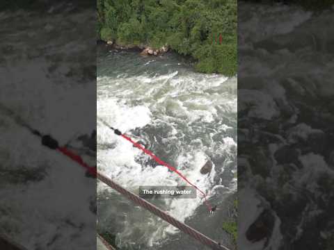 Bungee jumping above the mighty Nile