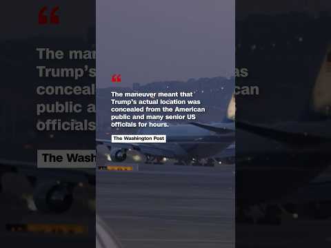 WaPo: Trump secretly switches planes using catering truck