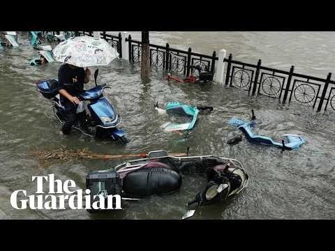 Typhoon Dolphin hits east China with heavy rainfall and strong winds