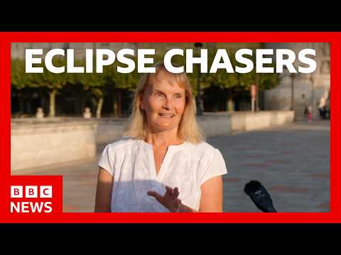 ‘It’s my fourth time’: The people who chase solar eclipses | BBC News