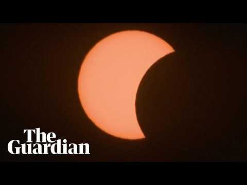 Live shot of the solar eclipse from Newquay in the United Kingdom – watch live