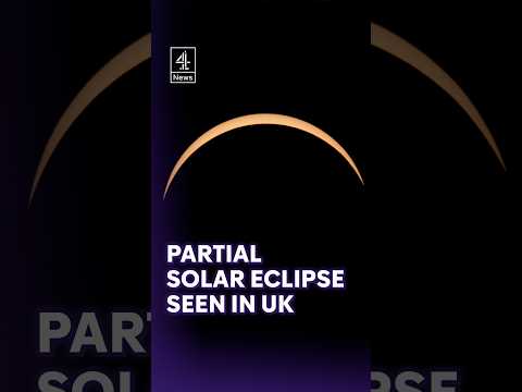 Partial solar eclipse seen in UK #SolarEclipse #UK