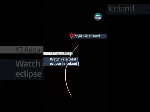 Watch as Iceland is plunged into darkness as eclipse reaches totality.