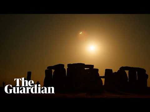 Solar eclipse captured over Stonehenge