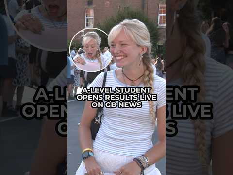 WATCH: A-level student opens results LIVE on GB News