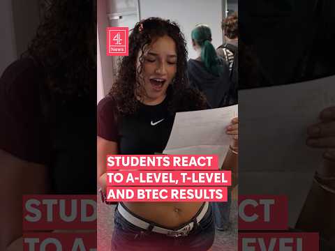 Students react to A-level, T-level and BTEC results