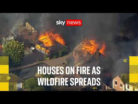 Homes on fire in West Midlands on hottest day of the year