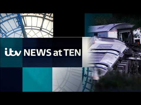 Two seriously injured after train derails in East Sussex – watch Thursday’s News at Ten