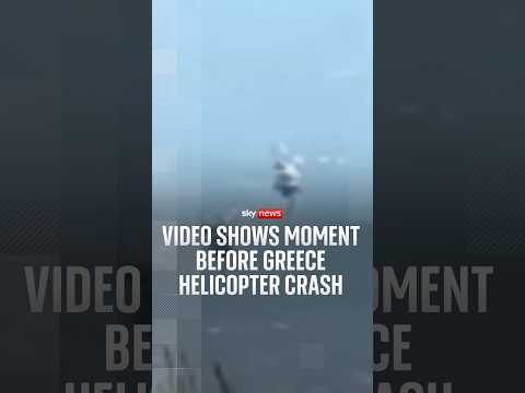 Video shows moment before Greece helicopter crash