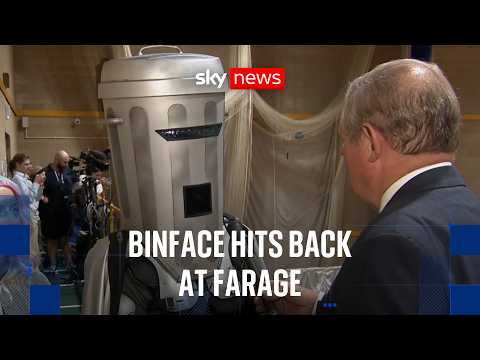 Binface hits back at Farage – and says ‘we’ll be back here in a few weeks’ for another by-election
